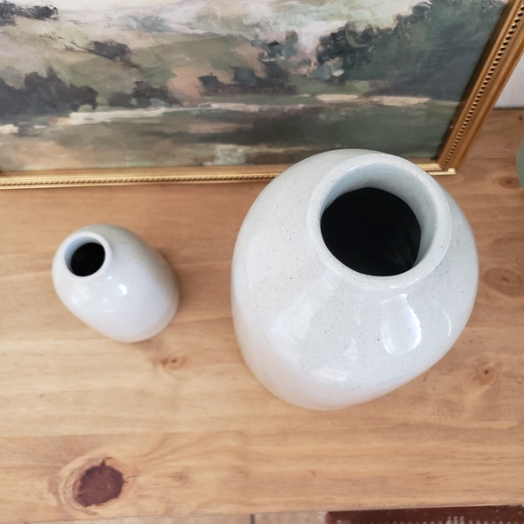 🌿Hearth & Hand With Magnolia Gray Ceramic Vase Set Retired🌿 - Picture 3 of 3